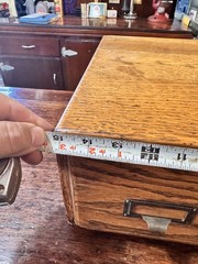 Vintage Wood Card Catalog 2 Drawer Oak Library Desk File Cabinet