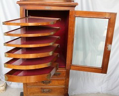 Antique Walnut Dental Storage Cabinet – Harvard Company –