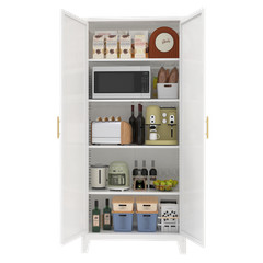 71” 2 Shapely Doors Cabinet, Metal Storage Cabinet with Doors