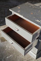 Vintage Wood Drawer Apothecary Cabinet Tool Box Counter Display Antique Chest