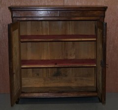 SUBLIME CIRCA 1820 FRENCH FRUITWOOD KITCHEN OR DINING ROOM ANTIQUE POT CUPBOARD