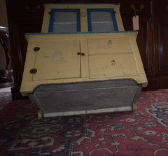 Antique Child Kitchen Cupboard Primitive Painted Toy Cabinet Shabby Chic