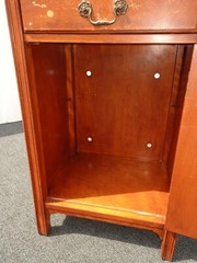Antique Stickley Bros. Small Display Smokers Cabinet w Towel Rack One Drawer LH9
