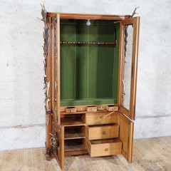 Large Black Forest Antler Gun Cabinet ca. 1900