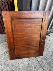 WOW vintage antique mahogany post Office work cabinet 83” L x 101” H x 15.5” D
