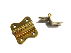 Hoosier Cabinet Hinge For Upper Door Polished Solid Brass Pair