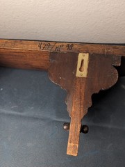Mahogany Wall Shelf Edwardian Art Deco Plate Display 23.5″