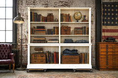 Antique Mercantile General Store Display Apothecary Cabinet Bar white Counter