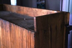 Antique Mahogany Display Cabinet with Glass Doors