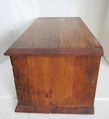 Antique Optometry Eye Glass 4 Drawer Storage Cabinet Oak 10″ H x 23″ L x 11″ W