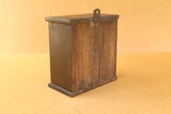 Vintage Clock Antique Wood Box Case for Alarm Clock Wall Cupboard Chest 1950s.