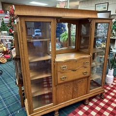 Antique Wooden Display Cabinet Buffet Replacement Glass – Freight / Local Pickup