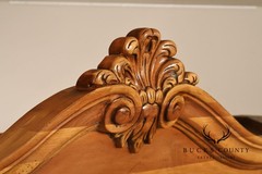 Century Furniture French Provincial Style Fruitwood Lighted China Cabinet