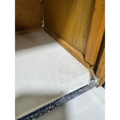 Antique Sellers Hoosier Cabinet c1920 Quarter Sawn Oak Tambour Enamel Counter