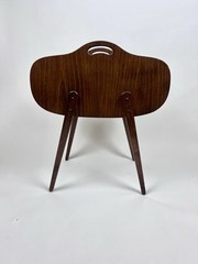 Beautiful Vintage Mid Century Modern Danish Tambour Roll Top Sewing Cabinet