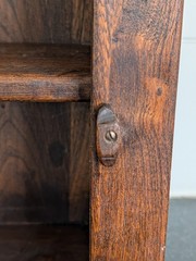 Primitive Handmade Solid Wood Hanging Apothecary Spice Cabinet Vintage Oak