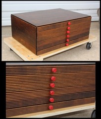 Antique Art Deco Wood 6 Drawer Coin Collector Case Jewelry Cabinet BakeliteKnobs