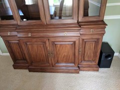 Henkel Harris Hutch China Cabinet Breakfront Mahogany