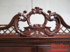 Henkel Harris Flame Mahogany Corner Cabinet Breakfront Hutch