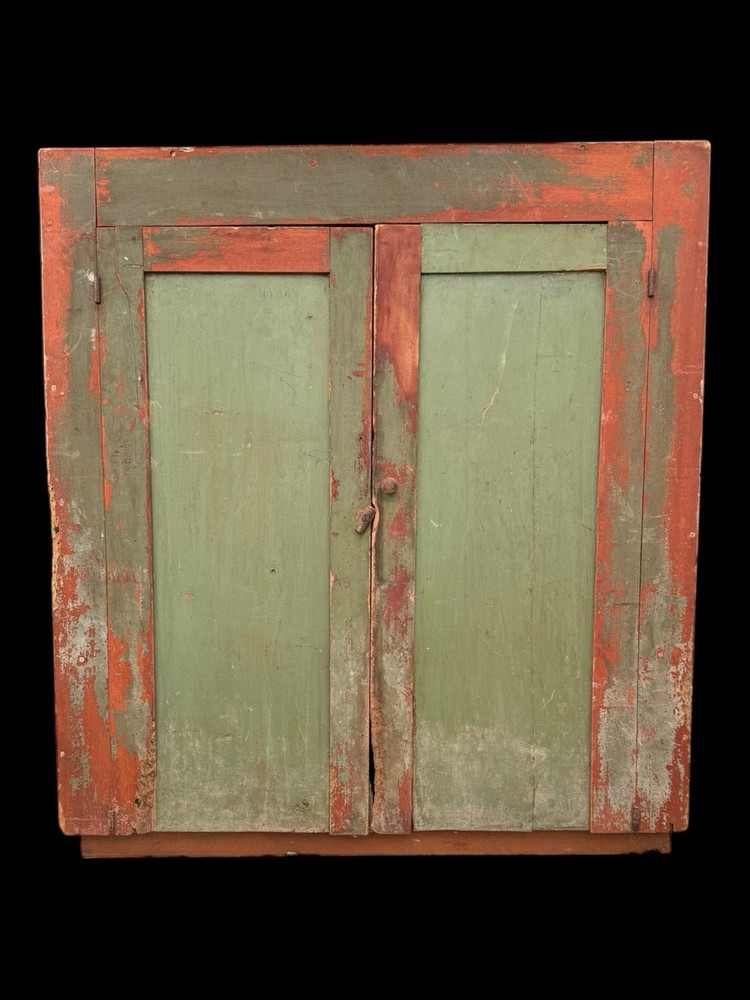 Green Primitive Farm House Wood Jelly Cupboard Pantry Kitchen Cabinet Farm Fresh