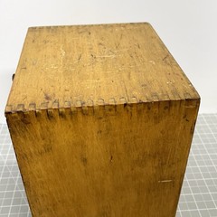Antique Wood 6-Drawer Parts Cabinet Resistor Organizer Dovetail Knobs Vintage