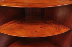 Vintage Morganton Duncan Phyfe Mahogany Bow Front Corner China Cabinet Curio