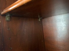 Antique Mahogany Double Door China Display Cabinet