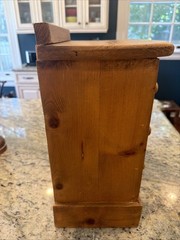 VTG Pine Wood Tabletop Apothecary Cabinet Or Doll Chest Of Drawers Cottagecore