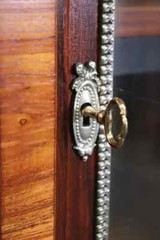 Rosewood and Satinwood Silver Plated Bronze Mounted Louis XVI French Vitrine