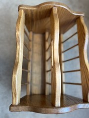 Mid Century Solid Oak Magazine Racked Great Condition Wood Double Sided