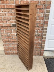 Vintage 55.5” Mail Letter Sorting Cubby Office Printers Wood Cabinet