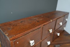 Antique Apothecary Cabinet White Porcelain Knobs vintage spice rack wood drawer