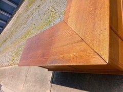 Antique Quarter Sawn Oak L Shaped General Store Counter Bar 1920s