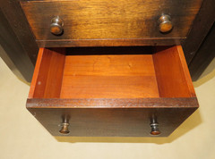 Antique 29″ Imperial Solid Mahogany Martha Washington 3-Drawer Sewing Cabinet
