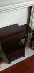 Vintage Art Deco Chinese Design Mahogany Shelf Cupboard Bedside Cabinet – 1930s