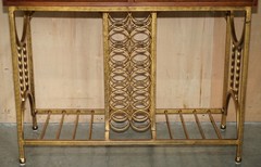 STUNNING AMERICAN MID CENTURY MODERN CIRCA 1960’S MAHOGANY & BRASS DRY BAR
