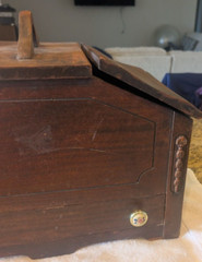 vintage Federal Style Wood Sewing Cabinet Springfield furniture works antique