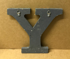 Decorative Salvaged Tin Ceiling 8″ Patchwork Mix Color Letter Y Metal 170-26B