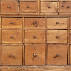 19th Century Large Pine Apothecary Display Cabinet with 57 Drawers