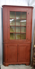 1800’s Square Nailed CORNER CUPBOARD ANTIQUE COLLECTIBLE FURNITURE