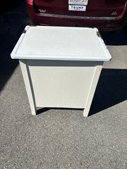 Vintage White Antique 1930-40’s Farmhouse Shabby cabinet Porcelain Top
