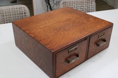 FINEST ANTIQUE TIGER OAK CARD CATALOG WOOD QUARTERSAWN LIBRARY CABINET BRASS