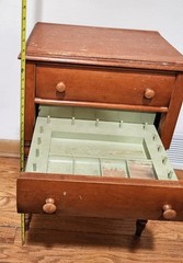Wooden Sewing Cabinet / 2 drawer Side Table