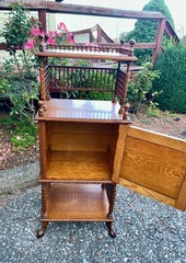 SUPERB Antique “Stick & Ball” American Small Cabinet IN MINT CONDITION.
