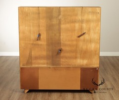 Lane ‘Pueblo’ Brutalist Oak China Cabinet