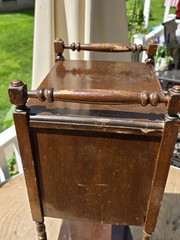 Antique Smoking Stand Cigar Humidor Copper Lined Original Finish, Repairs