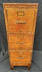 Beautiful Antique Paneled Oak File Cabinet Globe Sectional Stacking Cabinet 51″H