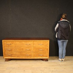 Chest of drawers furniture commode design Italian dresser modern in wood 70s