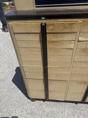 Vintage art deco dental medical collectors cabinet 18 drawers industrial 1940