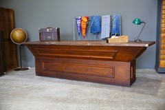 Antique store counter wood bar kitchen island countertop industrial vintage